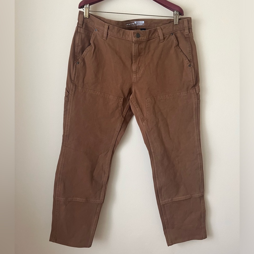 Carhartt Rugged Flex Relaxed Fit Twill Double Front Work Pant Women’s Size 16